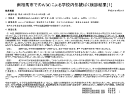 小・中学校内部被ばく検診結果（1）