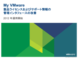 My VMware インタフェースの概要