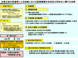 企業立地促進法の概要（パワーポイント：110KB）