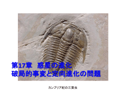 惑星の進化破局的事変の重要性と定向進化の問題