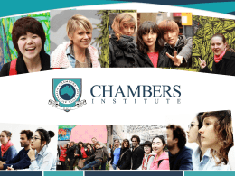 Chambers Institute学校資料