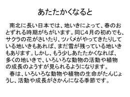 k04aあたたかくなると