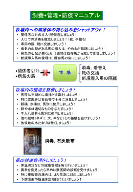 馬の健康管理をしましょう！