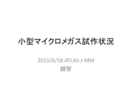小型マイクロメガス試作状況 2015/6/18 ATLAS-J