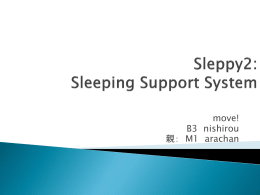 Sleppy2: Sleeping Support System