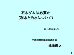 「石木ダムは必要か」2013年11月9日 スライド