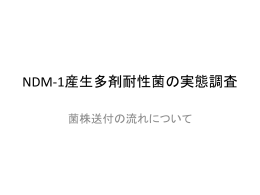NDM-1産生多剤耐性菌の実態調査