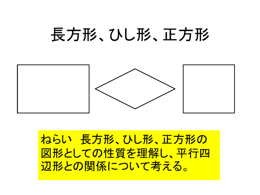 長方形 ひし形 正方形