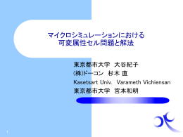 宮本和明：マイクロシミュレーションにおける可変属性セル問題と解法