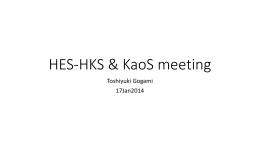 HES-HKS & KaoS meeting