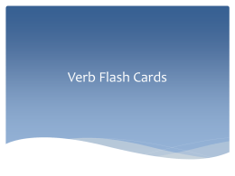 Verb Flash Cards