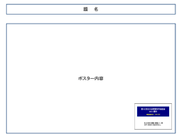 様式2-B：発表ポスターサンプル