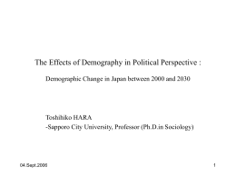 The effects of Demography in Political Perspective : Demographic