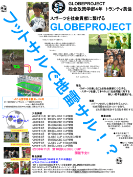 2008年11月 第10回GLOBE CUP 開催予定!!