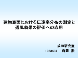 建物表面における 伝達率分布の測定と 通風効果の評価への応用