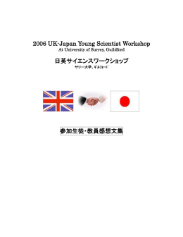 2006 UK-Japan Young Scientist Workshop