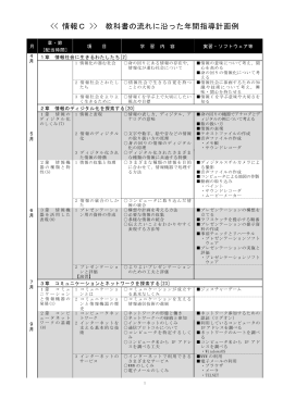 新版 情報B 年間指導計画例