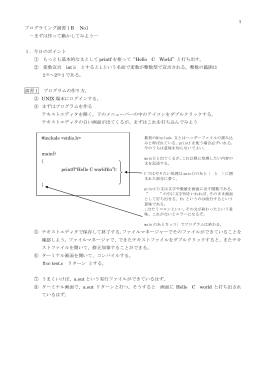 プログラミング演習1B