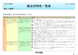 平成24年度用 平成24教 内容解説資料① 新しい数学 新教育課程，新