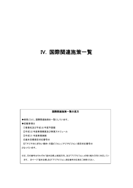 4 国際関連施策一覧 [Wordファイル／506KB]