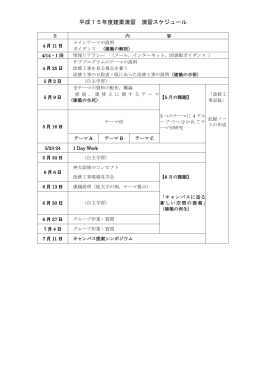 平成15年度建築演習 演習内容