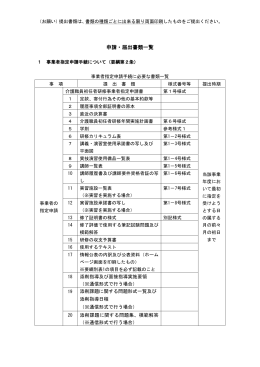 申請・届出書類一覧