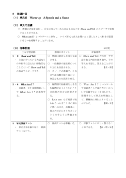 英語 2年指導計画