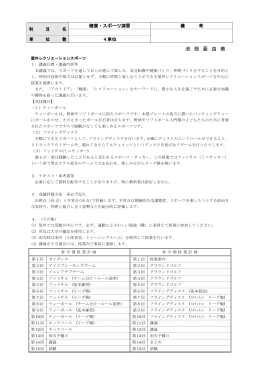 健康・スポーツ演習