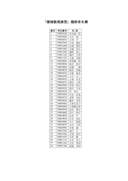 「環境数理演習」履修学生名簿