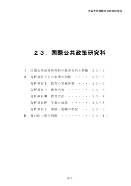 国際公共政策研究科