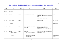 タイムテーブル