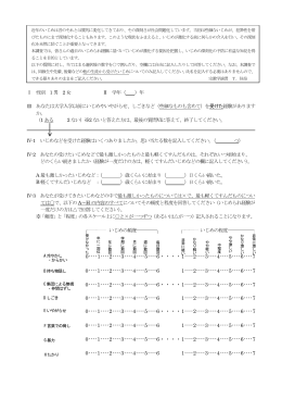 いじめの激化要因に関する質問紙