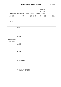 看護過程演習事例