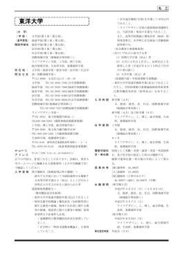 私 立 （大 学） （学部） (通学課程) 開設学部名 文学部(第1部・第2部