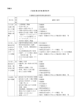 別紙5 介護員養成研修講師要件