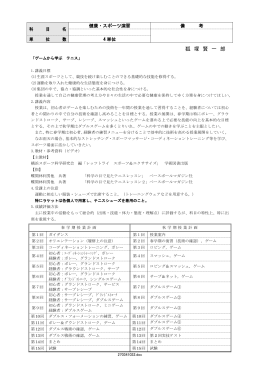 健康・スポーツ演習