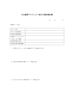 進捗報告書