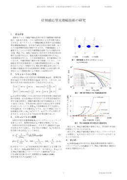( ) 位相感応型光増幅技術の研究