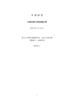 卒業研究 - 埼玉大学