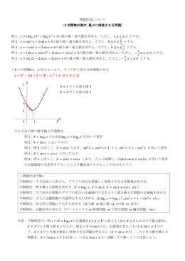 1 0 2 3 y 問題作成について （2次関数の最大.最小に帰着させる問題） 例
