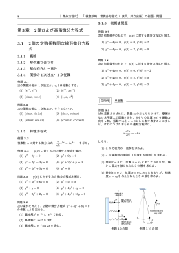 第3章 2階および高階微分方程式 3.1 2階の定数係数同次線形微分方程 式