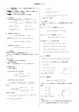 不定積分ノート