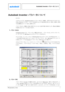 Autodesk Inventor パラメータについて