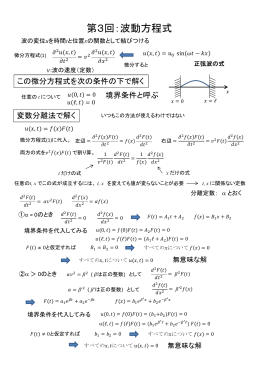 第3回：波動方程式