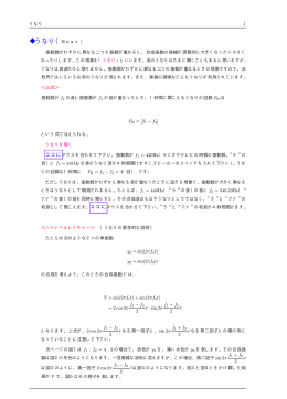 振動数がわずかに異なる二つの振動が重なると