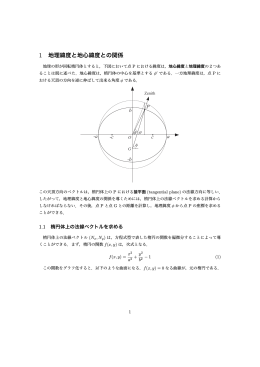 1 地理緯度と地心緯度との関係