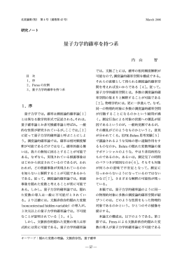 量子力学的確率を持つ系