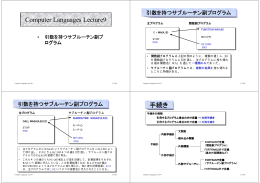 Computer Languages Lecture9 手続き