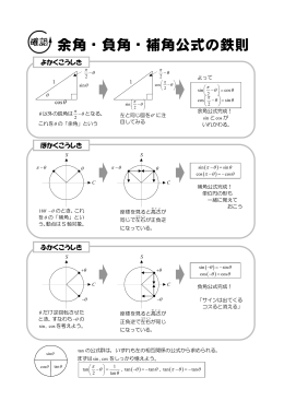 余角・負角・補角公式の鉄則