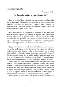 Ĉu Japanio plaĉas al eksterlandanoj?